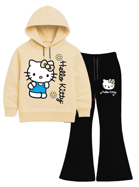 Hello Kitty  Hoodie & Flapper For Girls